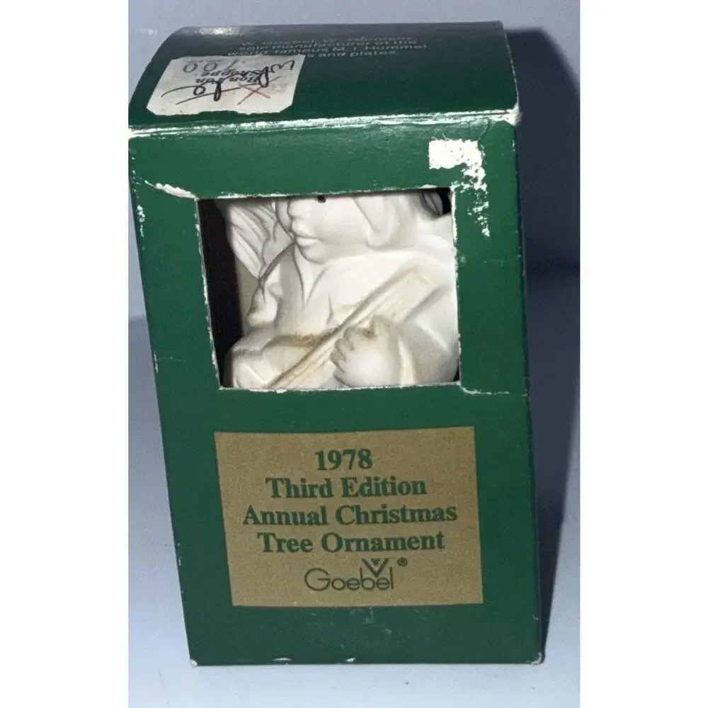 Goebel Angel Bell 1978 Christmas Tree Ornament White Bisque 3rd Edition